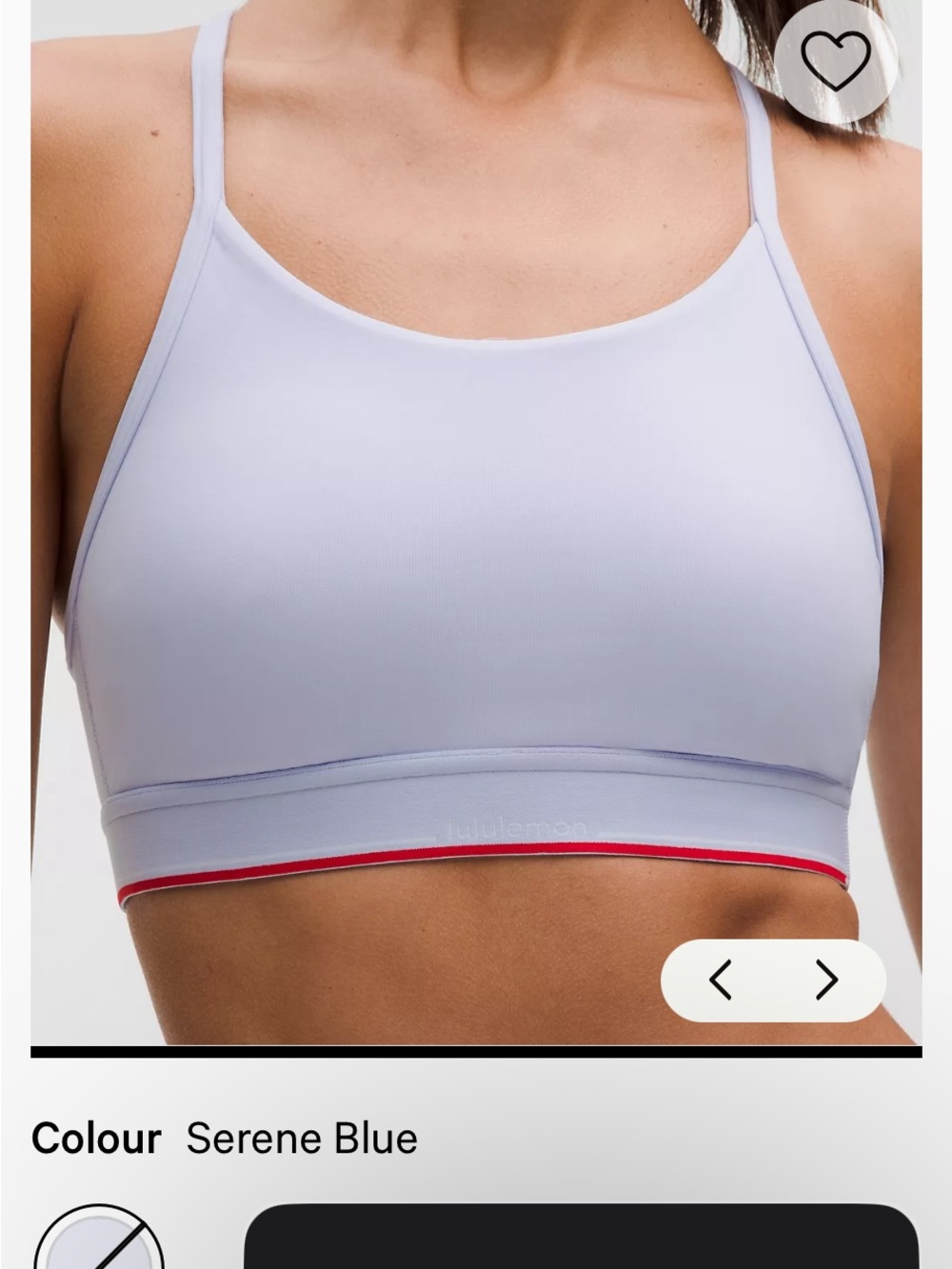 lululemon athletica Serene Blue High-Neck Light Support Sports Bra
